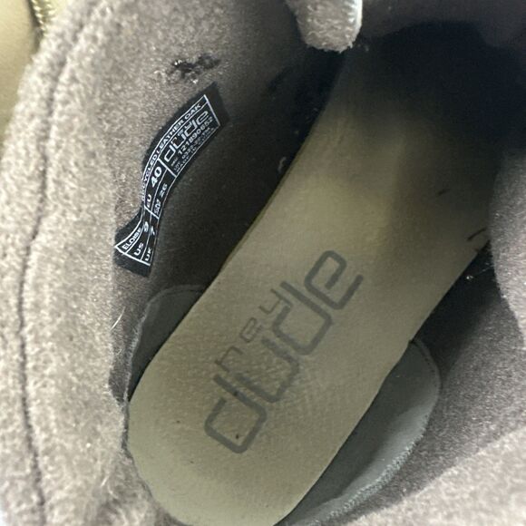 Hey Dude Eloise Ankle Boot Pull On Lace Up Recycled Leather Oak Moc Toe Womens 9 - Picture 10 of 12